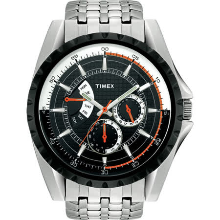 TIMEX 珍藏逆跳式三眼腕錶(黑) TIMEX 珍藏逆跳式三眼腕錶(黑)