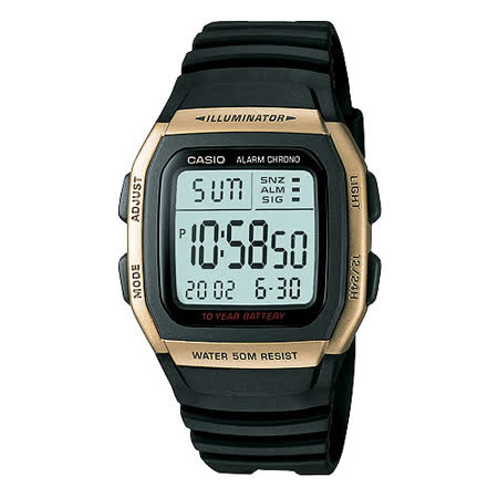 CASIO 城市個性休閒電子錶(金框) CASIO 城市個性休閒電子錶(金框)
