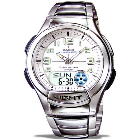 CASIO 時尚雙顯商務休閒錶(銀白) CASIO 時尚雙顯商務休閒錶(銀白)