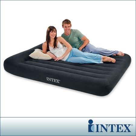 【INTEX】舒適型雙大 遠 百 臺中人加大植絨充氣床墊(寬152cm)-有頭枕