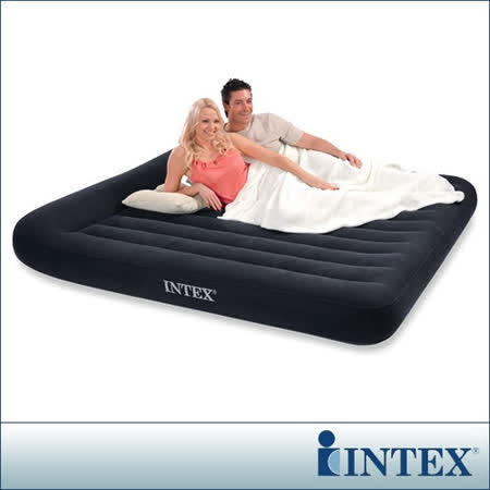 【INTEX】三越 南西 店舒適型雙人特大植絨充氣床墊(寬183cm)-有頭枕