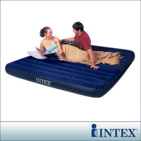 【真心勸敗】gohappy線上購物【INTEX】雙人超大型植絨充氣床墊(寬183cm)去哪買桃園 愛