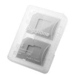 DigiStone 4片裝記憶卡多功能收納盒／冰凍白透色(1個)