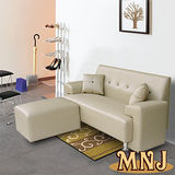 MNJ-巧克力牛奶L型獨立筒沙發184cm(卡其)加送抱枕*2