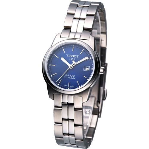 TISSOT 天梭 PR100 【鈦】經典時尚 石英錶_T0493104404100藍色 TISSOT 天梭 PR100 【鈦】經典時尚 石英錶_T0493104404100藍色