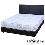 【Maslow-簡約線條黑色皮製】單人床組-3.5尺(不含床墊)