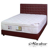 【Maslow-時尚格紋暗紅色皮製】單人床組-3.5尺(不含床墊)