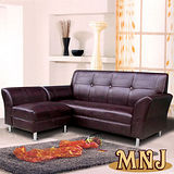 MNJ-時尚鱷魚皮紋L型獨立筒沙發(3色可選)