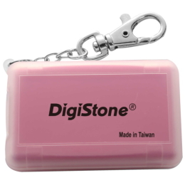 DigiStone 防震多功能記憶卡收納盒(4片裝)- 霧透粉色1個
