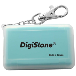 DigiStone 防震多功能記憶卡收納盒(4片裝)- 霧透藍色1個