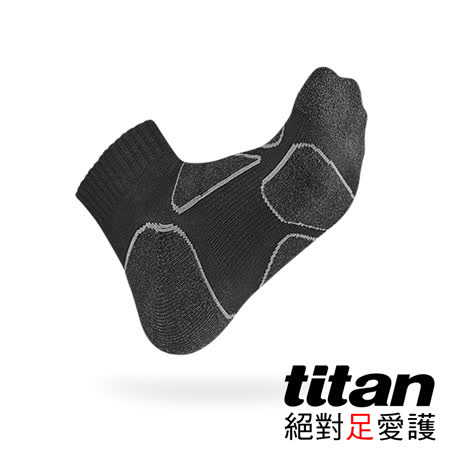 Titan功能慢跑襪-板橋 舊 遠 百黑/黑竹炭