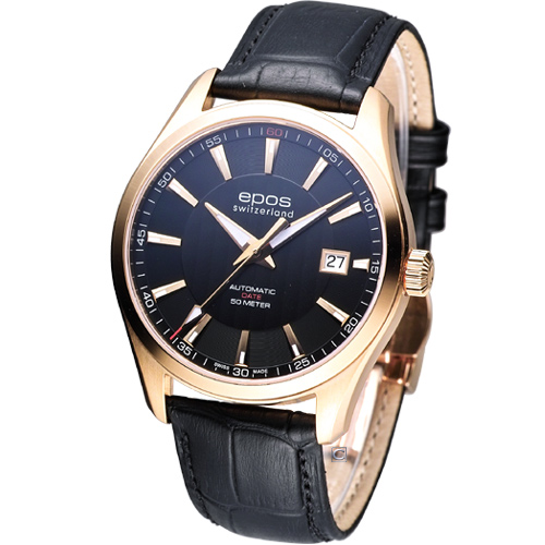 EPOS 世紀品味 紳士機械錶3409.132.24.15.25皮帶款39mm EPOS 世紀品味 紳士機械錶3409.132.24.15.25皮帶款39mm