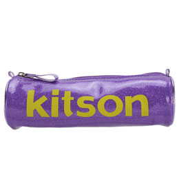 【網購】gohappy線上購物Kitson 繽紛閃耀銀蔥LOGO漆皮筆袋-紫好嗎愛 買 大 賣場