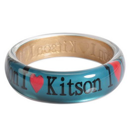 【私心大推】gohappy 線上快樂購Kitson - I Love Kitson 愛心LOGO手環-藍綠色推薦來 愛 買 最 划算