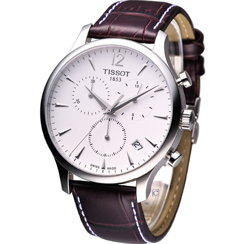 TISSOT T-TRADITION 極簡雅士 計時腕錶 T0636171603700 白色 TISSOT T-TRADITION 極簡雅士 計時腕錶 T0636171603700 白色