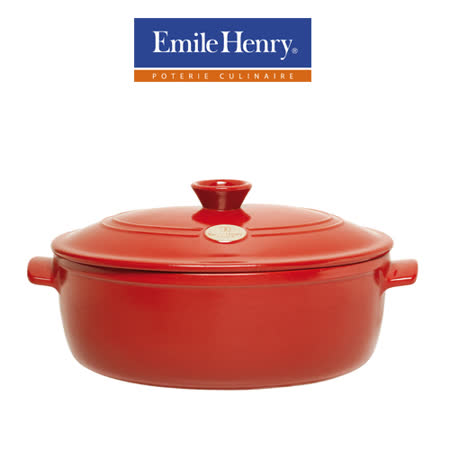 【網購】gohappy 線上快樂購Emile Henry 橢圓燉鍋-紅色-31公分價格統一 百貨