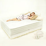 《Living》舒卡兒包覆式三線天然乳膠5尺雙人床墊