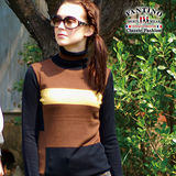 【FANTINO】台灣製,極簡休閒款羊毛衣(咖啡色)187102