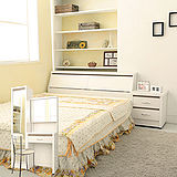 《Loha》樂生活六件雙人床櫃組+鏡台(白色)