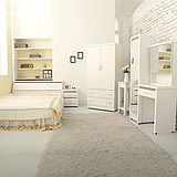 《Loha》樂生活七件式雙人房間組+4x6衣櫃-不含床壂(白色)