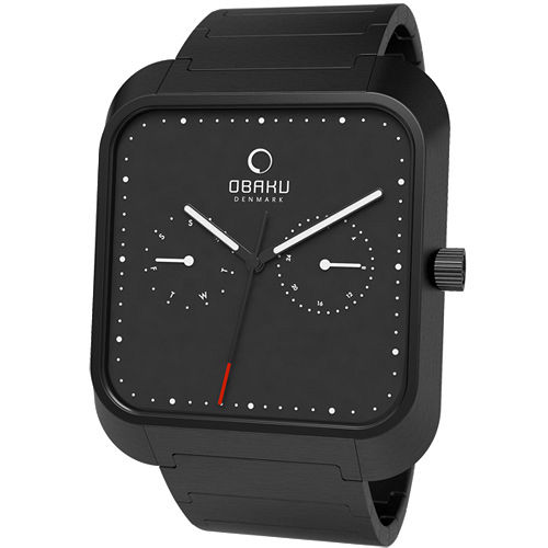 OBAKU 東洋禪風雙眼日曆腕錶(全黑) OBAKU 東洋禪風雙眼日曆腕錶(全黑)