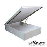 【Maslow-40公分白色特殊邊框】單人後掀床架-3.5尺