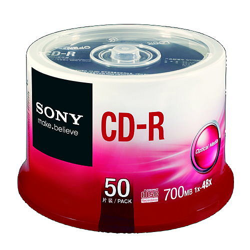 SONY CD-R 48X 白金片 桶裝 (100片)