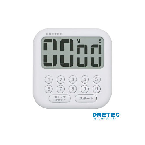 【日本DRETEC】大螢幕計時器-白