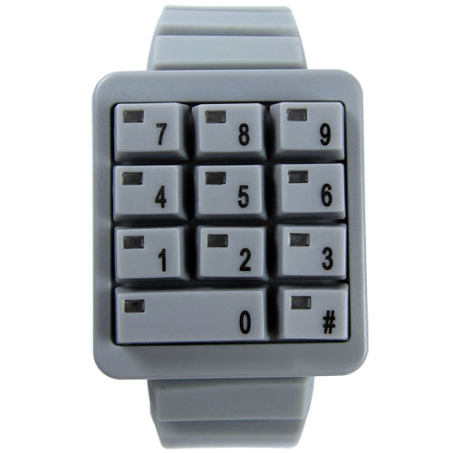CLICK 創意爆破數字鍵盤個性腕錶(灰)