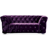 《幸福田園》夢幻紫色水鑽迎賓貴妃椅(18338)