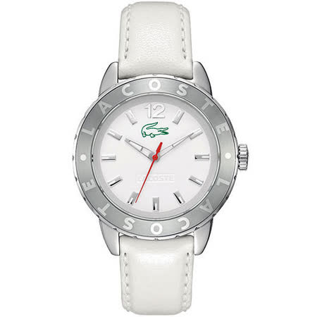 【勸敗】gohappyLacoste 鱷魚 玩家風格腕錶(L2000667)-白開箱愛 買 家樂福