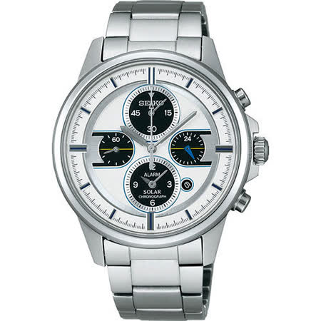 【私心大推】gohappy線上購物SEIKO 太陽能鬧鈴兩地時間限量腕錶(V174-0AB0S)-銀價錢遠 百 週年 慶 時間