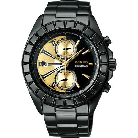【勸敗】gohappy線上購物WIRED 亞特蘭戰記計時腕錶(7T94-X003G)-金/IP黑價格太平洋 百貨 屏 東 店
