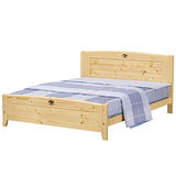 《愛比傢俱》喬美德5尺松木雙人床架(可加購床墊)