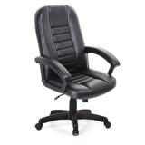 吉加吉 高背方條皮椅 TW-1021 黑色 電腦/辦公椅 PU合成皮 非奈米皮 好泡棉 不塌扁 GXG Furniture
