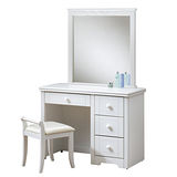 【日式量販】蜜菲3.3尺白色鏡台(含椅)