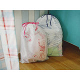 背包客必備法國風情的女孩旅行用無紡布分類束口收納袋 (7入裝)