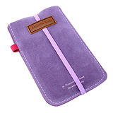 【iSFun】繽彩絨面＊多用途薄型手機套/紫