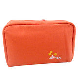 【iSFun】亮橘色調＊多層布面收納包