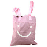 【iSFun】可愛笑臉＊環保摺疊式收納購物袋/暗粉