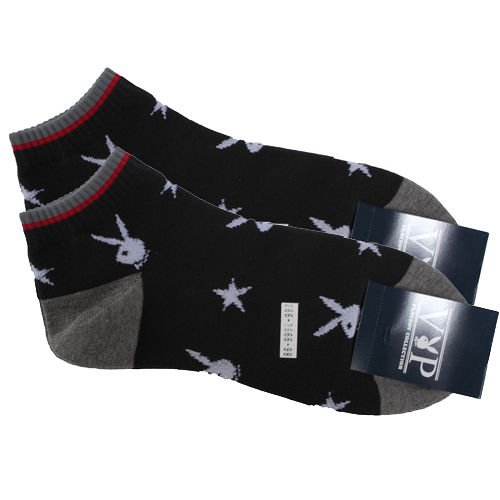 PLAYBOY 素面兔子LOGO船型短襪-深灰/黑(二入) PLAYBOY 素面兔子LOGO船型短襪-深灰/黑(二入)