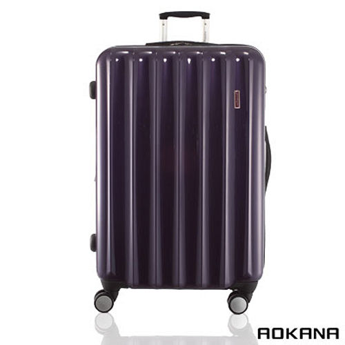 AOKAN基隆 市 愛 買A奧卡納 26吋 可加大 輕量飛機煞車輪 拉鍊硬殼旅行箱(典雅紫)99-036B