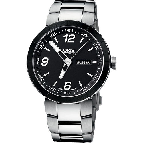 ORIS TT1 Day Date 極速機械腕錶(O735.7651.41.74MB)-黑／43mm