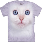 『摩達客』美國進口【The Mountain】自然純棉系列 白貓臉設計T恤 (預購)