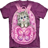 『摩達客』(預購)美國進口【The Mountain】自然純棉系列 背包貓設計T恤