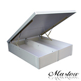 【Maslow-40公分白色特殊邊框】雙人後掀床架-5尺