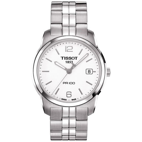 TISSOT PR100 經典復刻石英腕錶(T0494101101700)-白／38mm