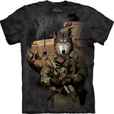 『摩達客』美國進口【The Mountain】自然純棉系列 JTAC孤狼設計T恤 (預購)