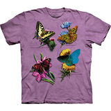 『摩達客』美國進口【The Mountain】自然純棉系列 花漾蝴蝶群 設計T恤 (預購)