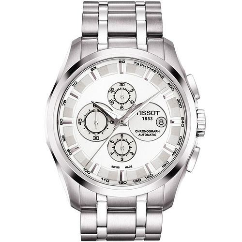 TISSOT Couturier 建構師系列計時機械腕錶(T0356271103100)-銀/43mm TISSOT Couturier 建構師系列計時機械腕錶(T0356271103100)-銀/43mm